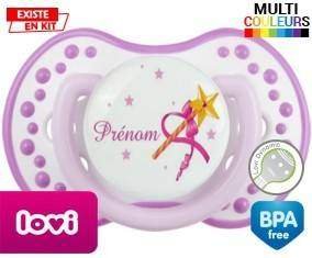 Fée baguette + prénom: Sucette LOVI Dynamic-su7.fr