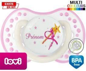 Fée baguette + prénom: Sucette LOVI Dynamic-su7.fr