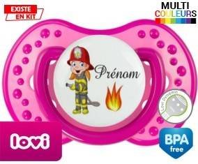 Pompier flamme + prénom: Sucette LOVI Dynamic-su7.fr