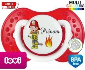 Pompier flamme + prénom: Sucette LOVI Dynamic-su7.fr