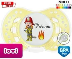 Pompier flamme + prénom: Sucette LOVI Dynamic-su7.fr