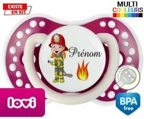 Pompier flamme + prénom: Sucette LOVI Dynamic-su7.fr