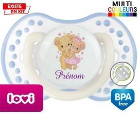 Ourson câlin + prénom: Sucette LOVI Dynamic-su7.fr