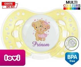 Ourson câlin + prénom: Sucette LOVI Dynamic-su7.fr