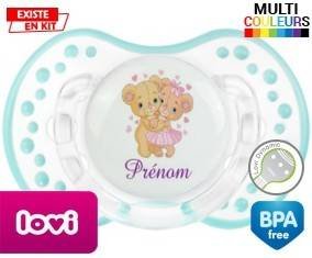 Ourson câlin + prénom: Sucette LOVI Dynamic-su7.fr