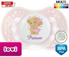 Ourson câlin + prénom: Sucette LOVI Dynamic-su7.fr