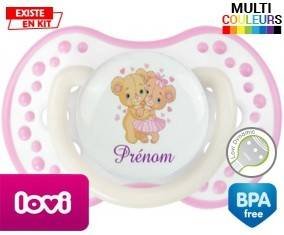 Ourson câlin + prénom: Sucette LOVI Dynamic-su7.fr
