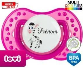 Zèbre style1 + prénom: Sucette LOVI Dynamic-su7.fr