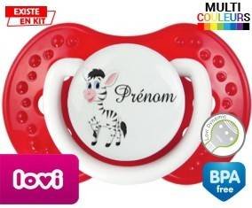 Zèbre style1 + prénom: Sucette LOVI Dynamic-su7.fr