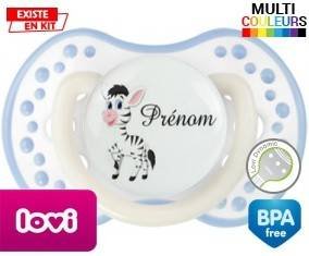 Zèbre style1 + prénom: Sucette LOVI Dynamic-su7.fr