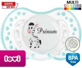 Zèbre style1 + prénom: Sucette LOVI Dynamic-su7.fr