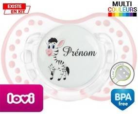 Zèbre style1 + prénom: Sucette LOVI Dynamic-su7.fr