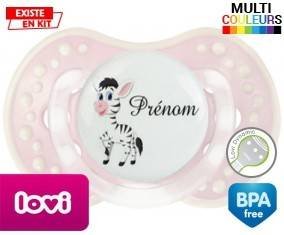 Zèbre style1 + prénom: Sucette LOVI Dynamic-su7.fr