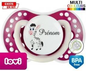 Zèbre style1 + prénom: Sucette LOVI Dynamic-su7.fr