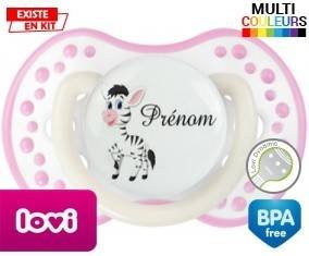 Zèbre style1 + prénom: Sucette LOVI Dynamic-su7.fr