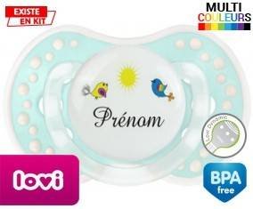 Oiseau et soleil + prénom: Sucette LOVI Dynamic-su7.fr