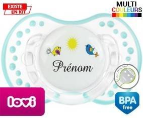 Oiseau et soleil + prénom: Sucette LOVI Dynamic-su7.fr