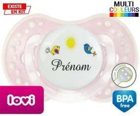 Oiseau et soleil + prénom: Sucette LOVI Dynamic-su7.fr