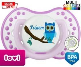 Hibou style1 + prénom: Sucette LOVI Dynamic-su7.fr