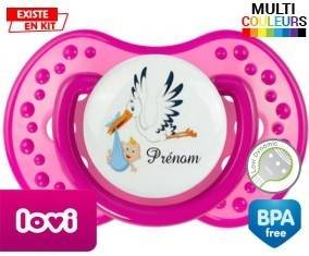 Tetine Cigogne (garçon) + prénom embout LOVI Dynamic