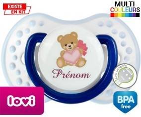 Ours cœur + prénom: Sucette LOVI Dynamic-su7.fr