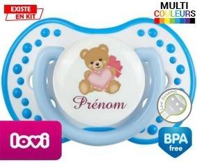 Ours cœur + prénom: Sucette LOVI Dynamic-su7.fr