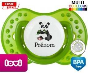 Panda style2 + prénom : Sucette LOVI Dynamic personnalisée