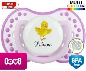 Poussin + prénom: Sucette LOVI Dynamic-su7.fr