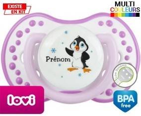 Pingouin + prénom: Sucette LOVI Dynamic-su7.fr