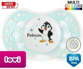 Pingouin + prénom: Sucette LOVI Dynamic-su7.fr