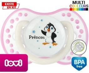 Pingouin + prénom: Sucette LOVI Dynamic-su7.fr