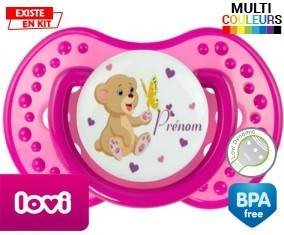 Ours papillon + prénom: Sucette LOVI Dynamic-su7.fr