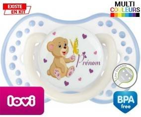 Ours papillon + prénom: Sucette LOVI Dynamic-su7.fr