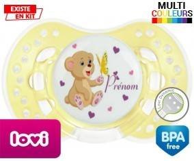 Ours papillon + prénom: Sucette LOVI Dynamic-su7.fr