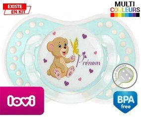 Ours papillon + prénom: Sucette LOVI Dynamic-su7.fr