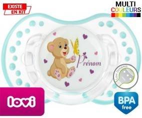 Ours papillon + prénom: Sucette LOVI Dynamic-su7.fr