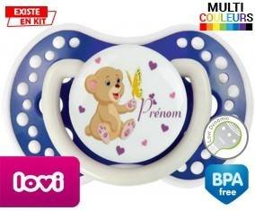 Ours papillon + prénom: Sucette LOVI Dynamic-su7.fr