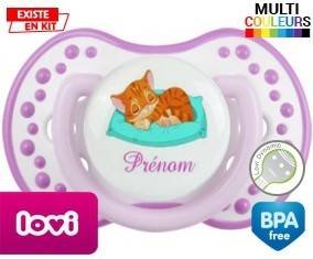Chat dodo + prénom: Sucette LOVI Dynamic-su7.fr