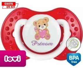 Ourson (fille) + prénom: Sucette LOVI Dynamic-su7.fr