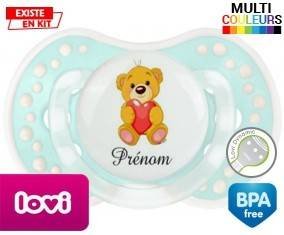 Ourson (garçon) + prénom: Sucette LOVI Dynamic-su7.fr