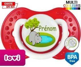 Hypopotame + prénom: Sucette LOVI Dynamic-su7.fr