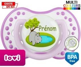Hypopotame + prénom: Sucette LOVI Dynamic-su7.fr