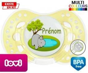 Hypopotame + prénom: Sucette LOVI Dynamic-su7.fr