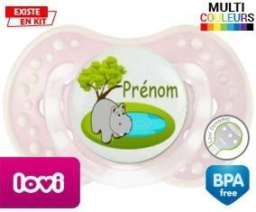 Hypopotame + prénom: Sucette LOVI Dynamic-su7.fr
