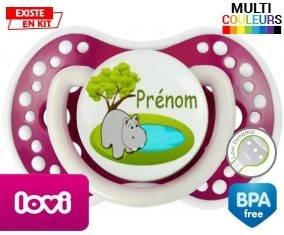 Hypopotame + prénom: Sucette LOVI Dynamic-su7.fr