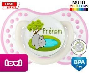 Hypopotame + prénom: Sucette LOVI Dynamic-su7.fr
