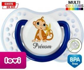 Singe banane + prénom: Sucette LOVI Dynamic-su7.fr