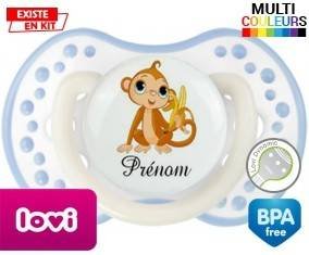 Singe banane + prénom: Sucette LOVI Dynamic-su7.fr