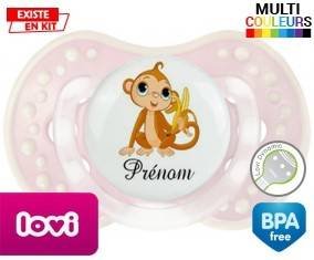 Singe banane + prénom: Sucette LOVI Dynamic-su7.fr
