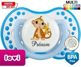 Singe banane + prénom: Sucette LOVI Dynamic-su7.fr